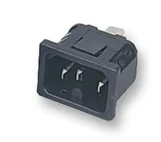 IEC C16 Inlet, Snap Fit, Black -  PX0595/15/63