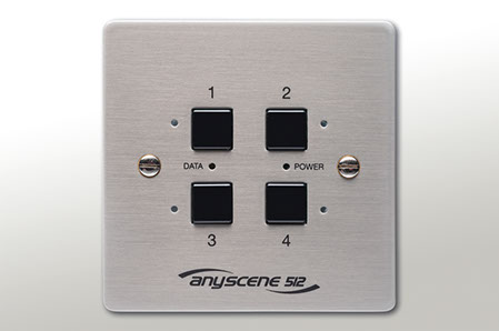 AS512-4 Anyscene 512 4 Button 1 Gang Panel