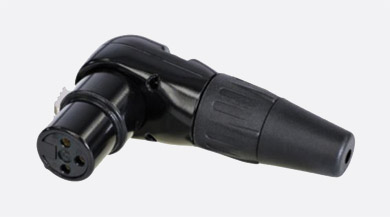 Rean RC3FR-B XLR 3Pin Female Black Right Angled