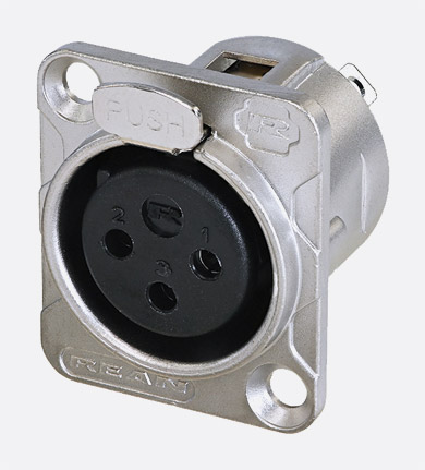 Rean RC3FDL XLR 3Pin Female Panel Connector
