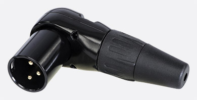 Rean RC3MR-B XLR 3Pin Female Black Right Angled