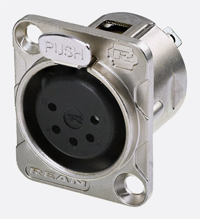 REAN RC5FDL XLR 5Pin Female Panel Connector