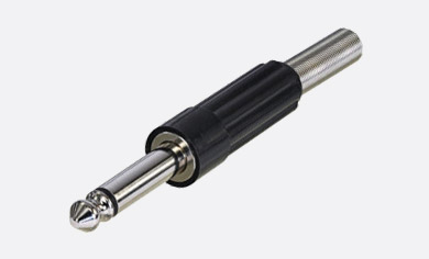 REAN NYS203 JACK PLUG Mono, black plastic shell